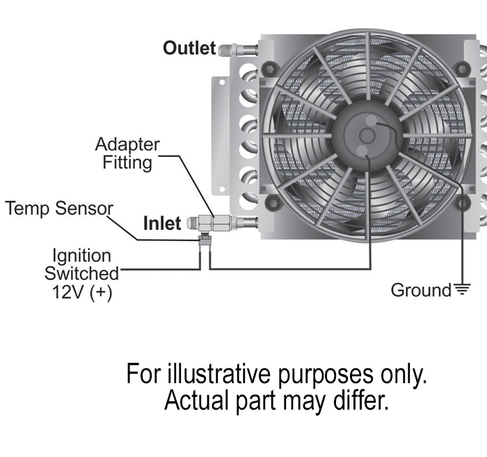 Premium In Line Fan Control 180° Thermostat, -10AN - US Motorworks